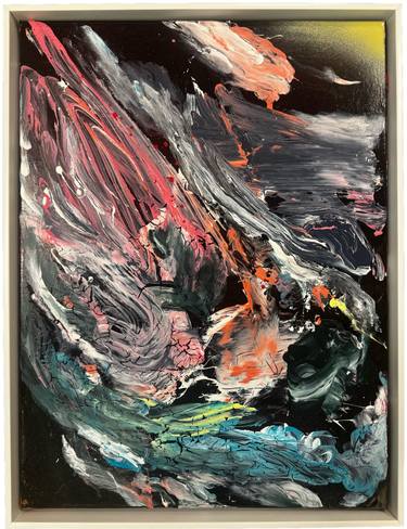 Original Abstract Expressionism Outer Space Mixed Media by Nicholas Conlon