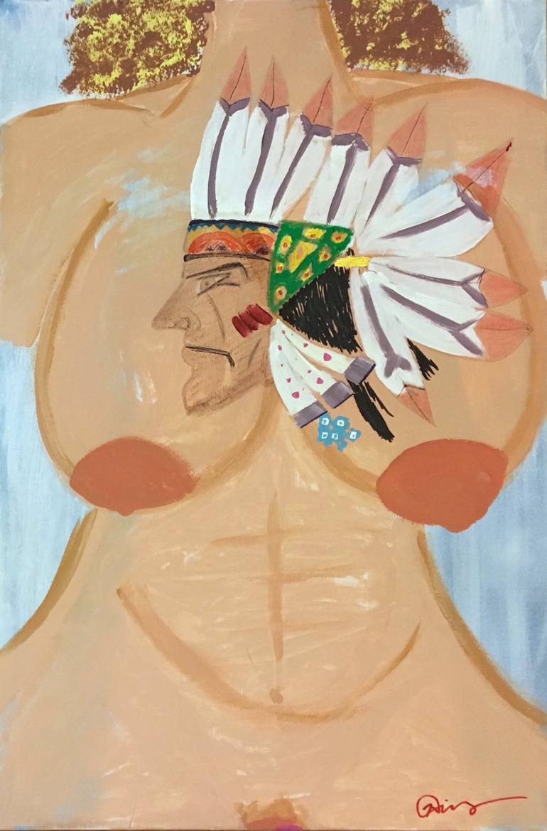 Indian Titties Painting by Nicholas Conlon