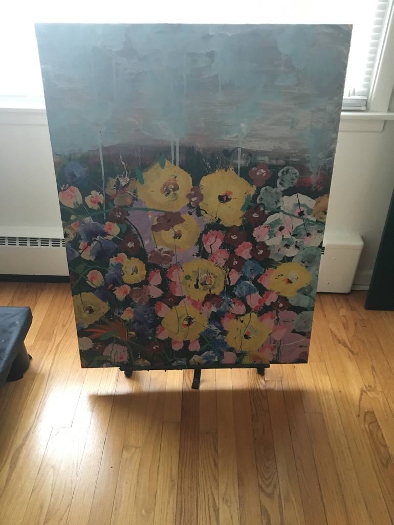 Original Abstract Floral Painting by Nicholas Conlon