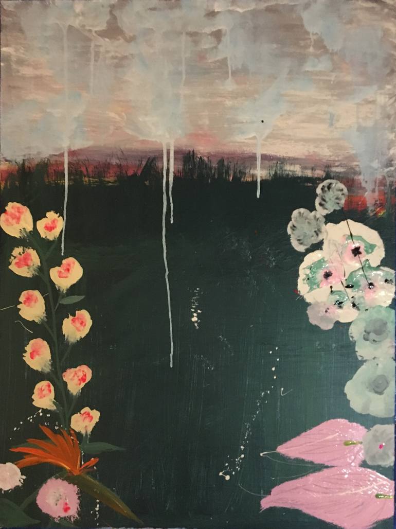 Original Abstract Floral Painting by Nicholas Conlon