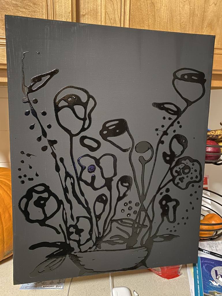 Original Abstract Floral Painting by Nicholas Conlon