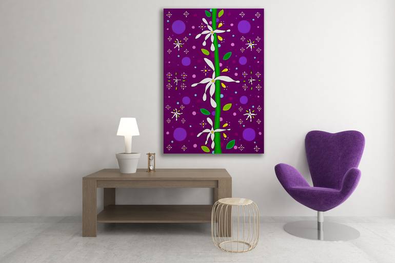 Original naive Nature Painting by Mimi Buttacavoli