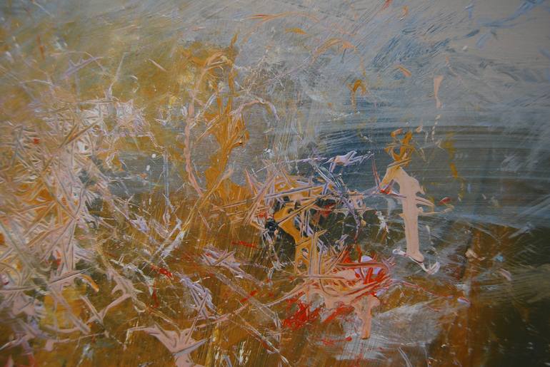 Original Abstract Expressionism Beach Painting by Trevor Salisbury