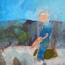 Acrylic on stretched canvas. Edges painted white.

Cecil and co ride northwards.