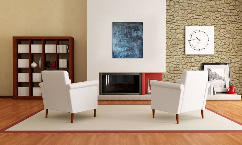 Original Abstract Cities Painting by Trevor Salisbury