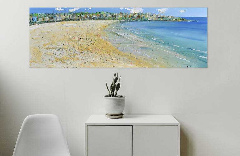 Original Impressionism Beach Painting by Trevor Salisbury