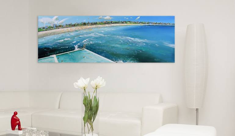 Original Impressionism Beach Painting by Trevor Salisbury