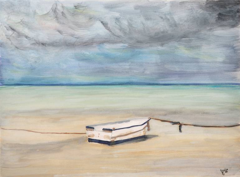 Original Photorealism Boat Painting by Julie Westmore