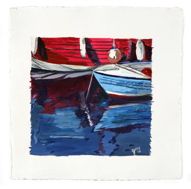 Original Impressionism Boat Paintings by Julie Westmore