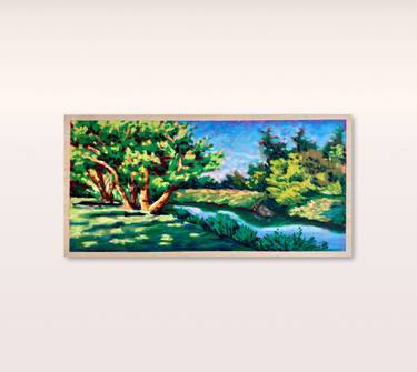 Original Impressionism Landscape Painting by Amanda Wilharm