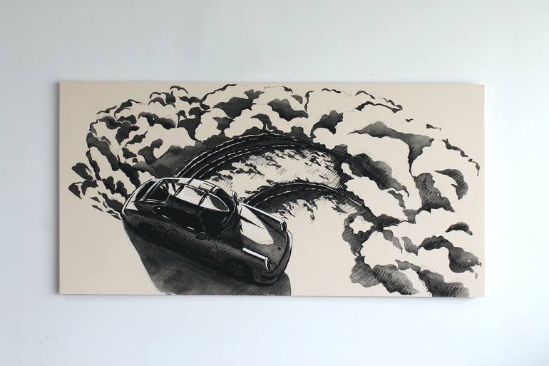 Original Car Painting by Amanda Wilharm