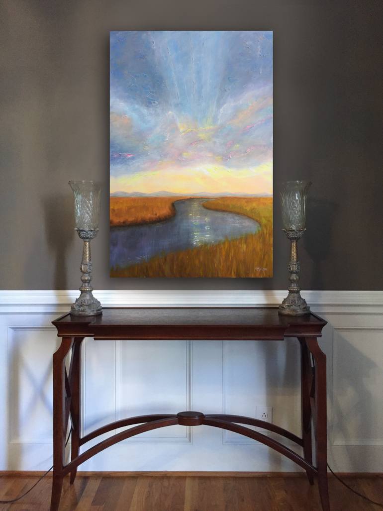 Original Impressionism Landscape Painting by Vanessa Sharp Multon