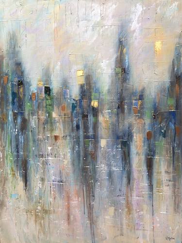 City of Hope & Peace | Large Abstract with Gold Leaf thumb