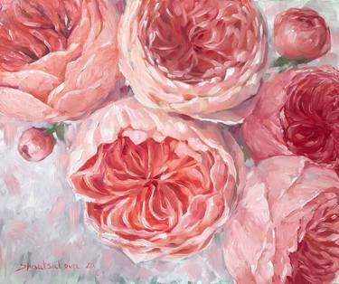 Print of Expressionism Floral Paintings by Yulia Shautsukova