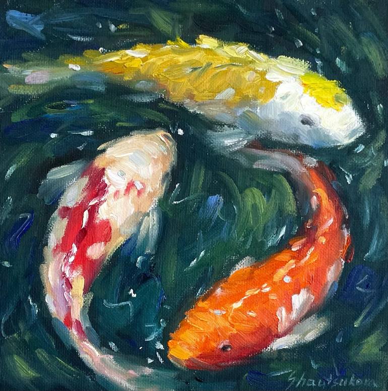 Abstract Koi Painting