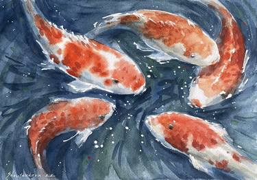 Original Fine Art Fish Paintings by Yulia Shautsukova