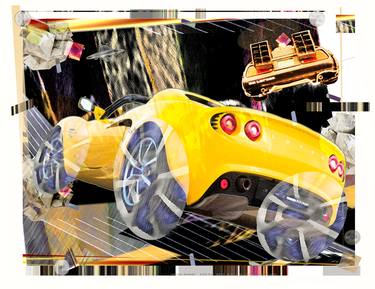 Print of Fine Art Automobile Mixed Media by Mickey Paulos