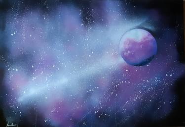 Print of Outer Space Paintings by Judit Szalanczi