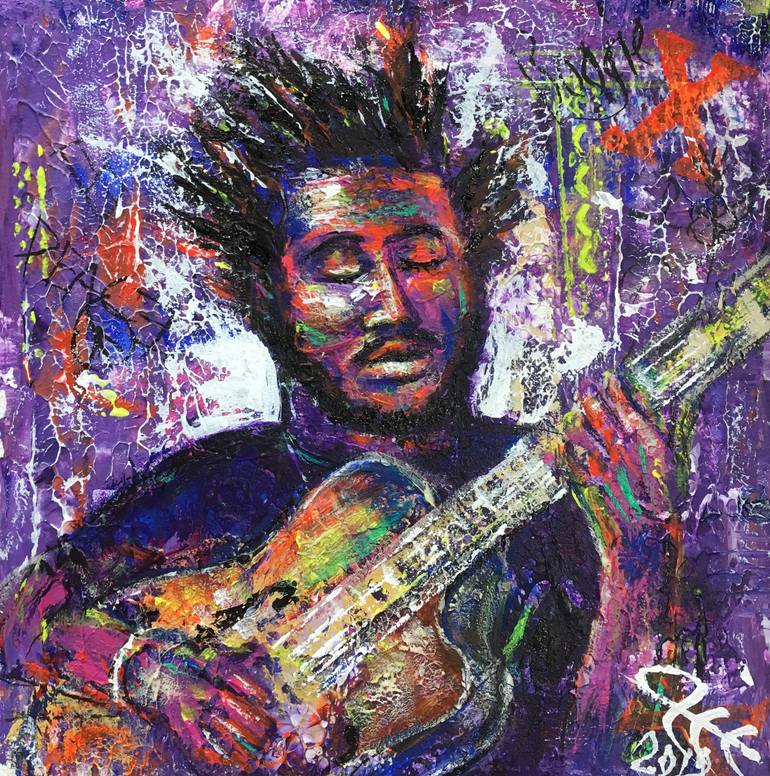 All about the Bass, Thundercat series Painting by Cindy Lee Loranger ...