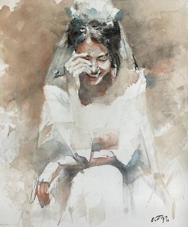 Print of Figurative Portrait Paintings by Kan Srijira