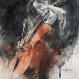 Cello girl by Kan Srijira