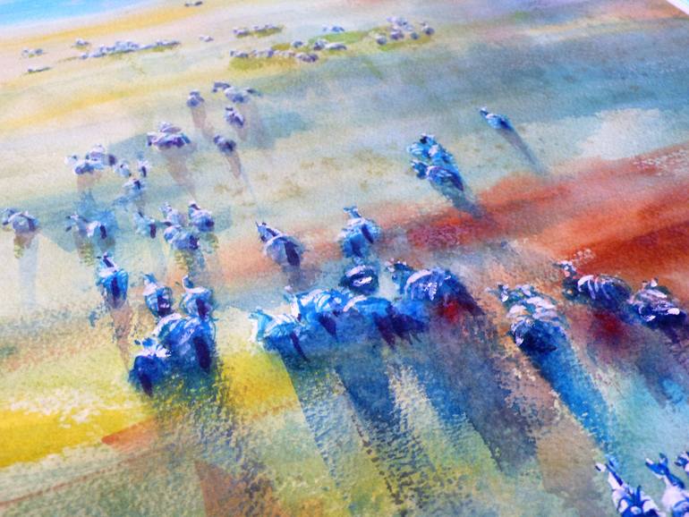 Original Documentary Animal Painting by Kan Srijira