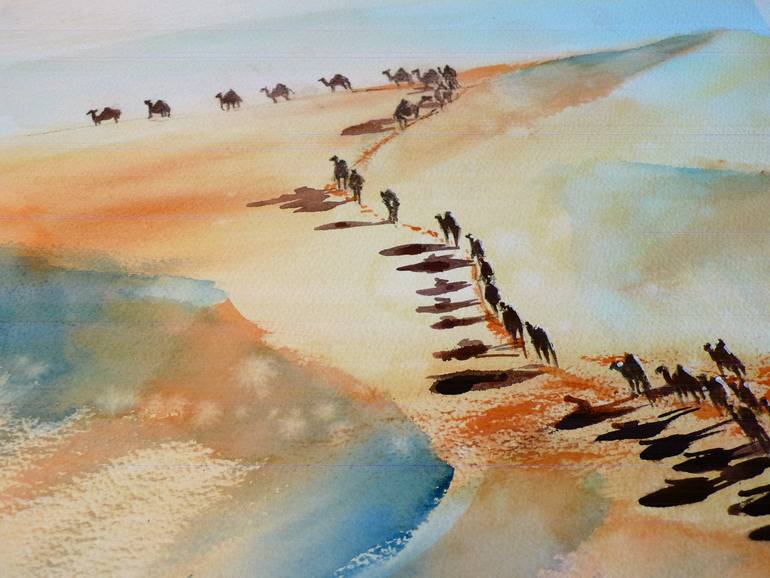 Original Documentary Animal Painting by Kan Srijira