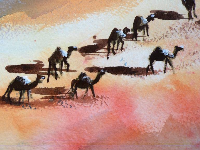 Original Documentary Animal Painting by Kan Srijira