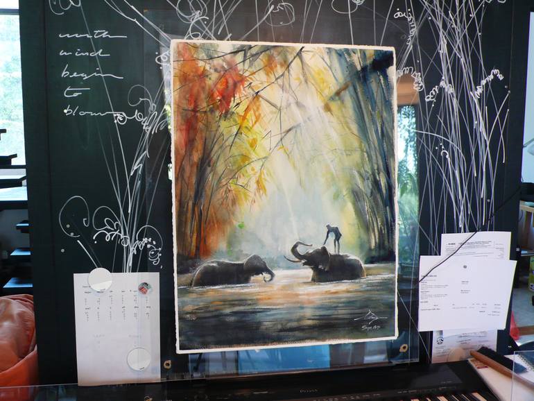 Original Conceptual Animal Painting by Kan Srijira