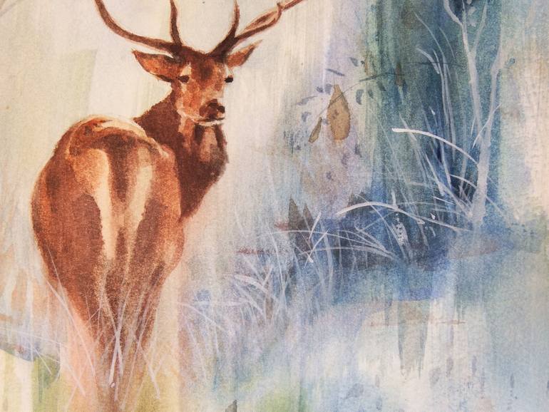 Original Realism Animal Painting by Kan Srijira