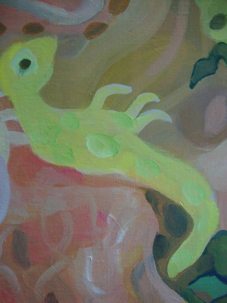 Original Expressionism Animal Painting by Thea Peters