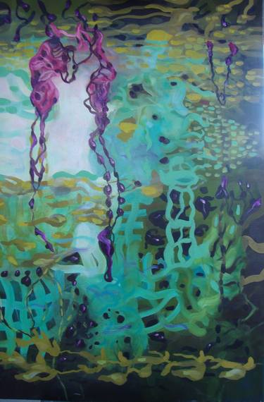 Original Abstract Expressionism Botanic Paintings by Thea Peters