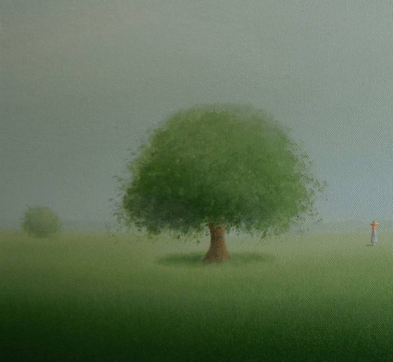 Original Folk Landscape Painting by Sharon France 