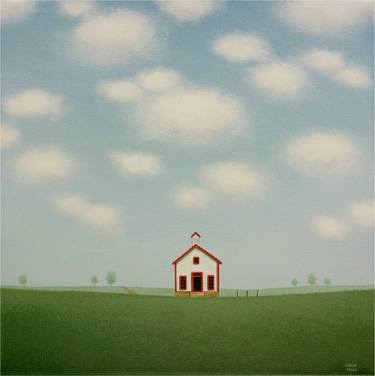 Original Folk Landscape Paintings by Sharon France 