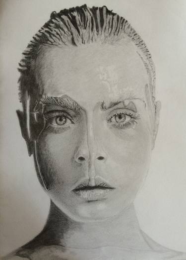 Print of Photorealism Portrait Drawings by El don de no saber Jesús Castellano