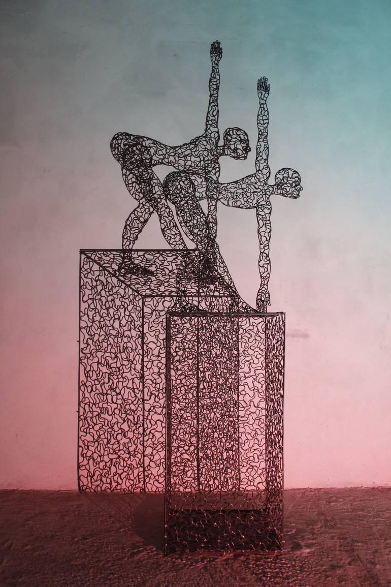 Original Figurative Geometric Sculpture by Kirill Shevchuk