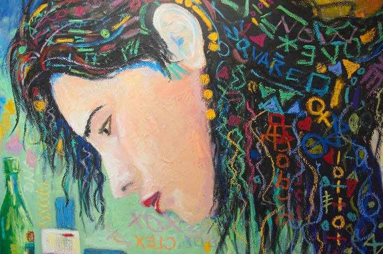 Original Abstract Expressionism Love Painting by Deb Breton