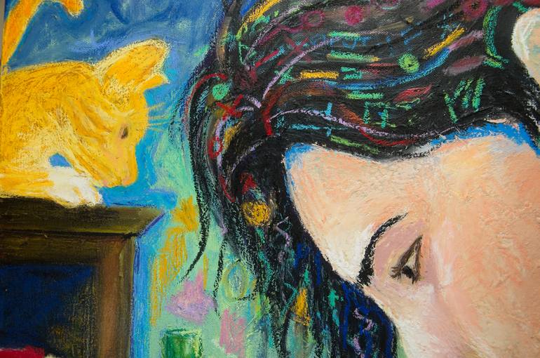 Original Abstract Expressionism Love Painting by Deb Breton