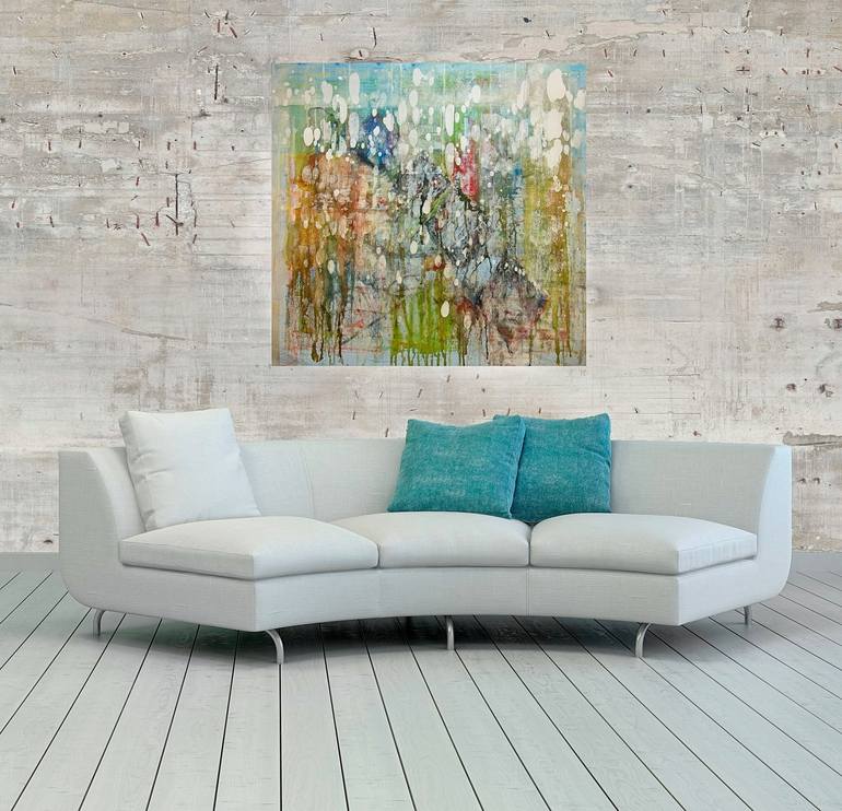Original Abstract Expressionism Abstract Painting by Deb Breton