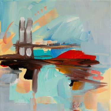 Print of Conceptual Cities Paintings by Deb Breton