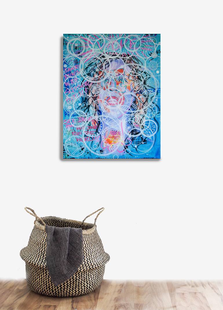 Original Abstract Expressionism Pop Culture/Celebrity Painting by Deb Breton