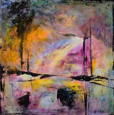 Climate Change - Abstract Landscape painting on canvas thumb