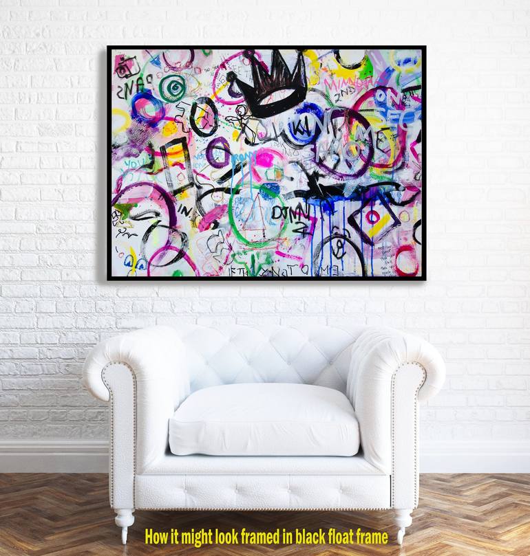 Original Abstract Expressionism Graffiti Painting by Deb Breton