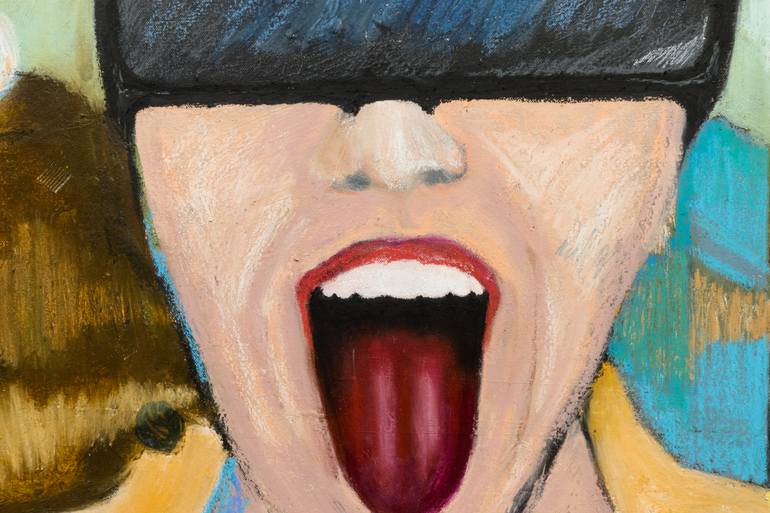 Original Abstract Expressionism Women Painting by Deb Breton