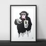 Following the success of the "Fast Food Monkey" stencil series at Lilford Gallery, THIRSTY BSTRD is releasing a new "screenprint + spray paint" artwork series, edition of 8 each.
Each artwork has been screen printed in black and colored details are added by hand with spray paint and stencils.
Stamped, numbered and signed by the artist.
Editions of each are currently exhibited in Japan and UK.