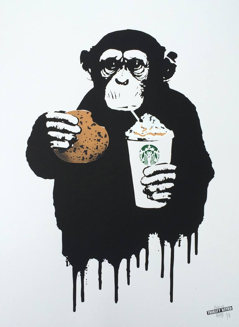 Fast Food Monkey Starbucks Limited Edition 8 Of 8 Sold