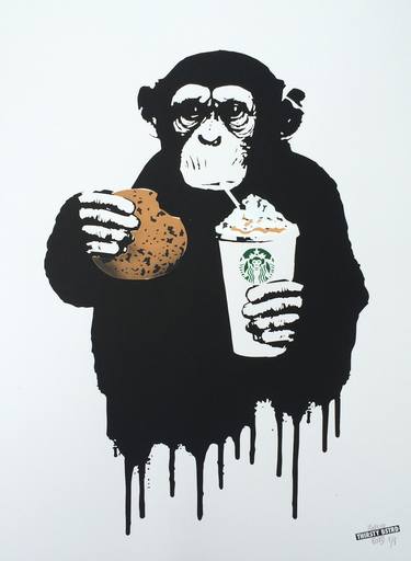 Fast Food Monkey - Starbucks - Limited Edition 8 of 8 - SOLD thumb