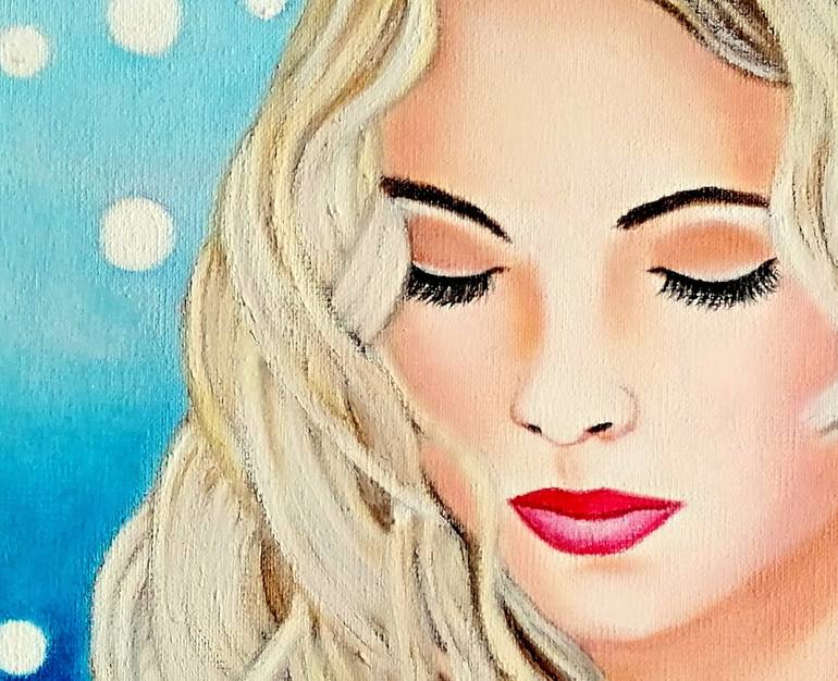 Original Fine Art Portrait Painting by Carmen Junyent