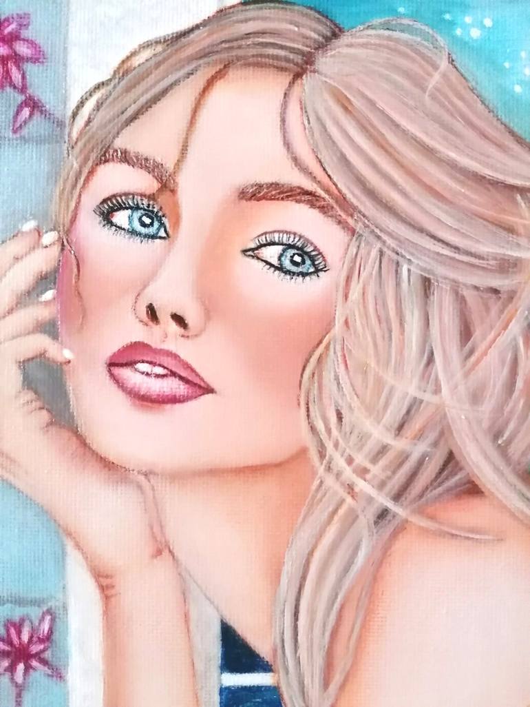 Original Figurative Women Painting by Carmen Gomez Junyent