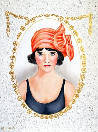 Original Art Deco Fashion Paintings by Carmen Junyent